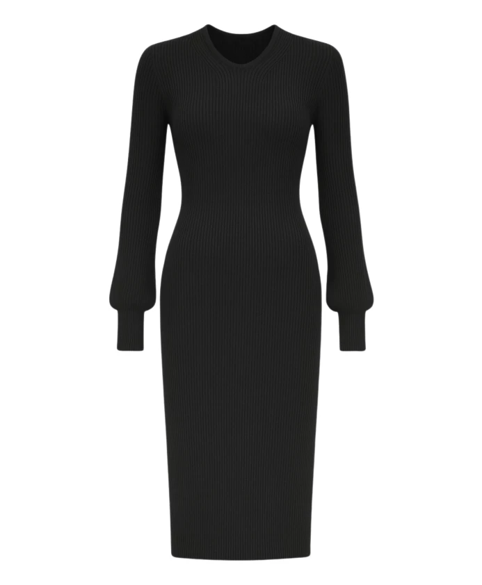 Платье из тонкой ребристой вязки Twinset, черный
Платье из тонкой ребристой вязки Twinset, черный