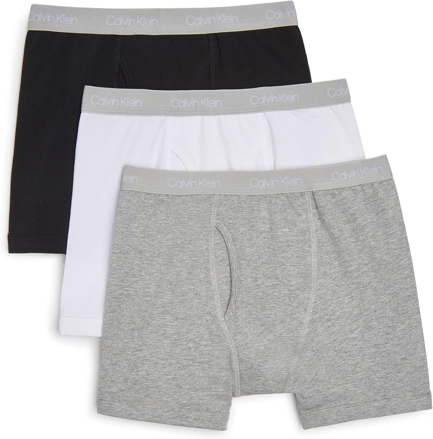 Комплект из 3 трусов-боксеров Calvin Klein для мальчиков. Современные хлопковые трусы-боксеры Calvin Klein для мальчиков., Black/White/Heather Gray
Комплект из 3 трусов-боксеров Calvin Klein для мальчиков. Современные хлопковые трусы-боксеры Calvin Klein для мальчиков., Black/White/Heather Gray