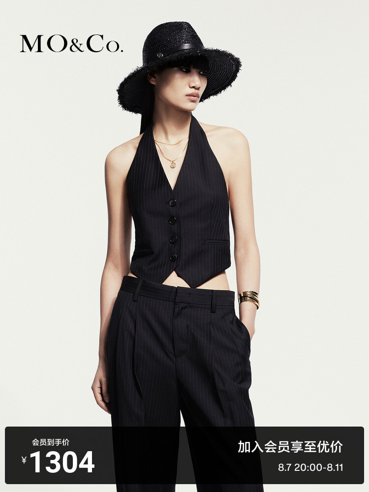 Костюм женский MO&Co 2024 короткий жилет и брюки, черный / серый
Костюм женский MO&Co 2024 короткий жилет и брюки, черный / серый