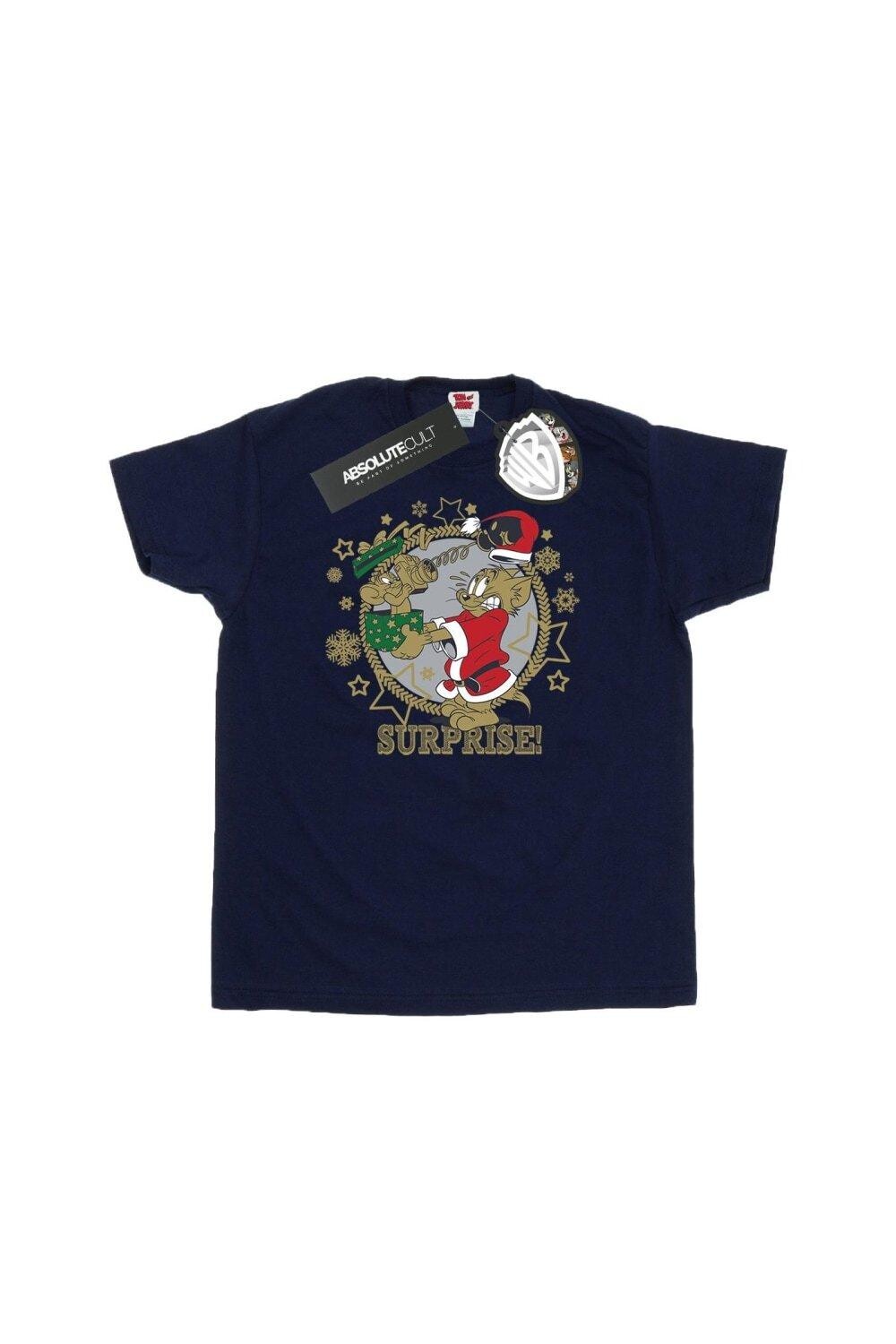 Футболка с рождественским сюрпризом Tom & Jerry, темно-синий
Футболка с рождественским сюрпризом Tom & Jerry, темно-синий