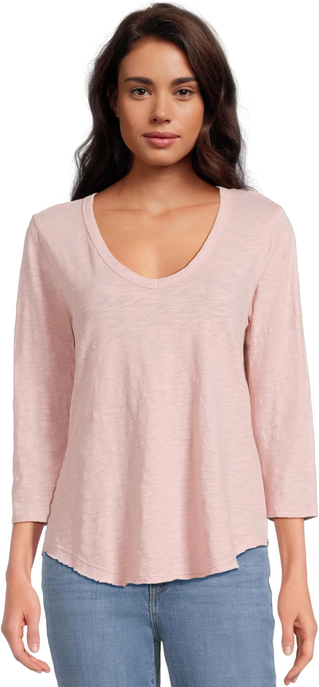 Футболка Mod-o-doc 3/4 Sleeve V-Neck Tee with Curved Hem, RosebudSee Less
Футболка Mod-o-doc 3/4 Sleeve V-Neck Tee with Curved Hem, RosebudSee Less