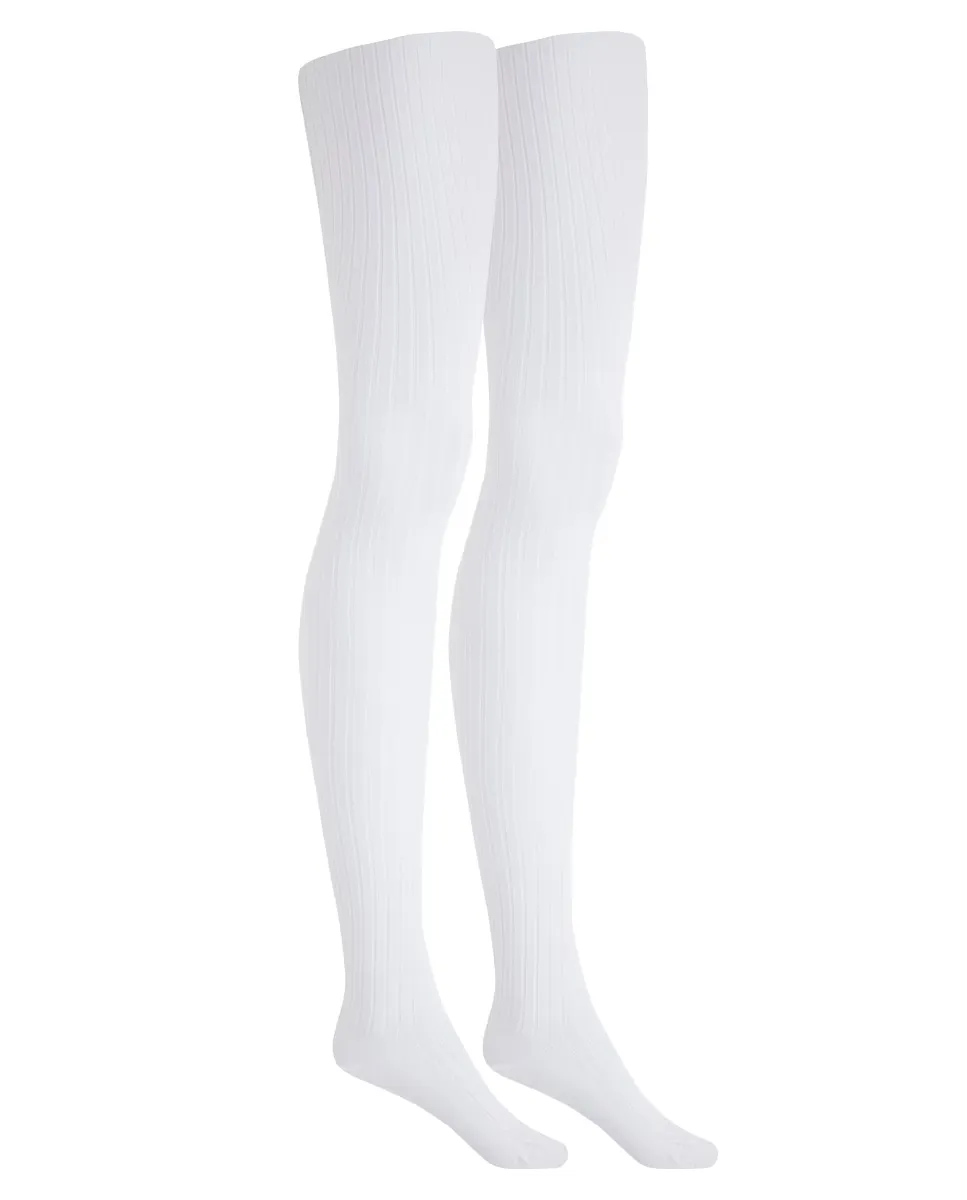 Комплект из 2 хлопковых колготок в рубчик Punto Blanco, белый
Комплект из 2 хлопковых колготок в рубчик Punto Blanco, белый