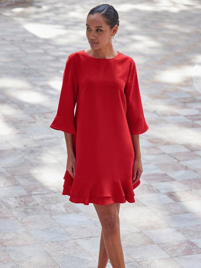 Мини-платье с оборками Sosandar, красный
Мини-платье с оборками Sosandar, красный