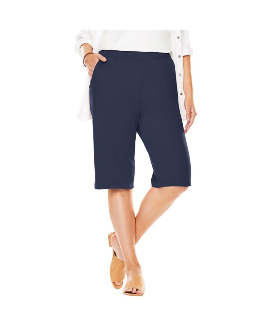 Вязаные шорты-бермуды больших размеров на 7 дней Woman Within, Navy
Вязаные шорты-бермуды больших размеров на 7 дней Woman Within, Navy