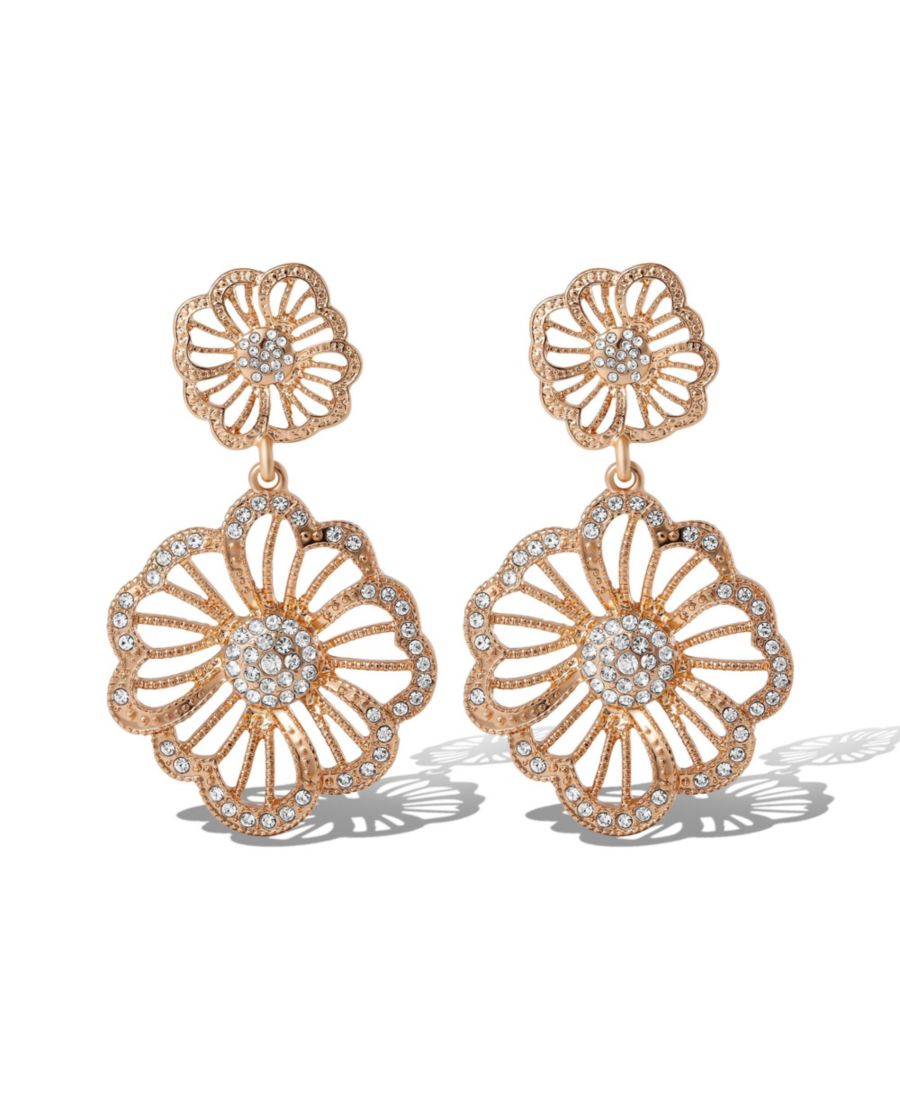 Серьги-подвески в виде цветочного узора золотистого цвета с инкрустацией кристаллами Jessica Simpson, Gold
Серьги-подвески в виде цветочного узора золотистого цвета с инкрустацией кристаллами Jessica Simpson, Gold