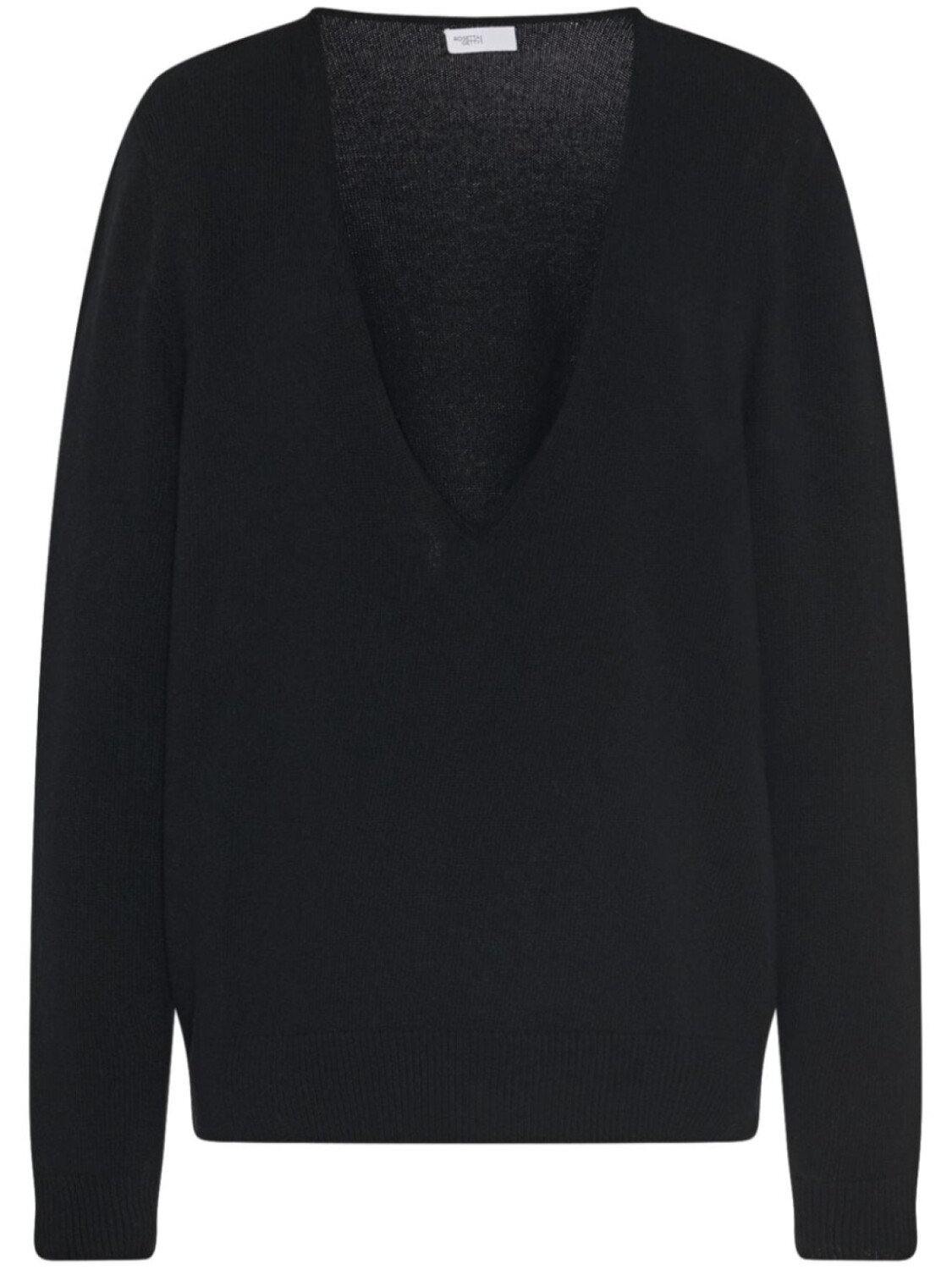 Rosetta Getty вязаный джемпер с V-образным вырезом, черный 
Rosetta Getty вязаный джемпер с V-образным вырезом, черный