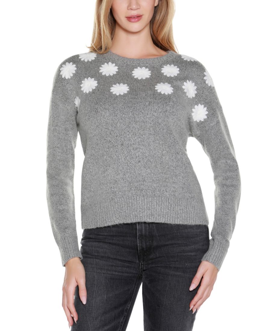 Женский свитер с вышитыми цветами Belldini, Heather Gray, Ivory
Женский свитер с вышитыми цветами Belldini, Heather Gray, Ivory