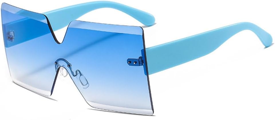 Женские солнцезащитные очки без оправы, большие солнцезащитные очки UV400, модные очки для женщин, солнцезащитные очки UV400, синие, синий, один размер TYUVIVO, Blue-blue
Женские солнцезащитные очки без оправы, большие солнцезащитные очки UV400, модные очки для женщин, солнцезащитные очки UV400, синие, синий, один размер TYUVIVO, Blue-blue