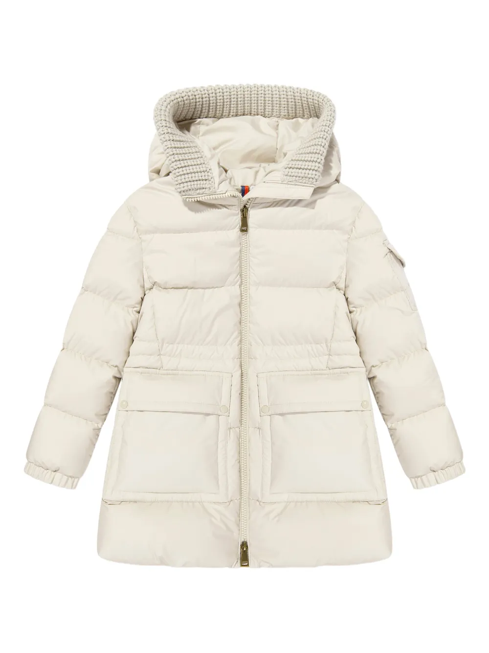 Стеганое пальто с капюшоном Moncler Enfant, белый
Стеганое пальто с капюшоном Moncler Enfant, белый