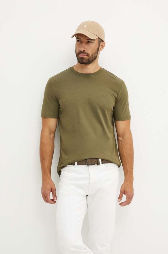 Хлопковая футболка Boss, зеленый
Хлопковая футболка Boss, зеленый