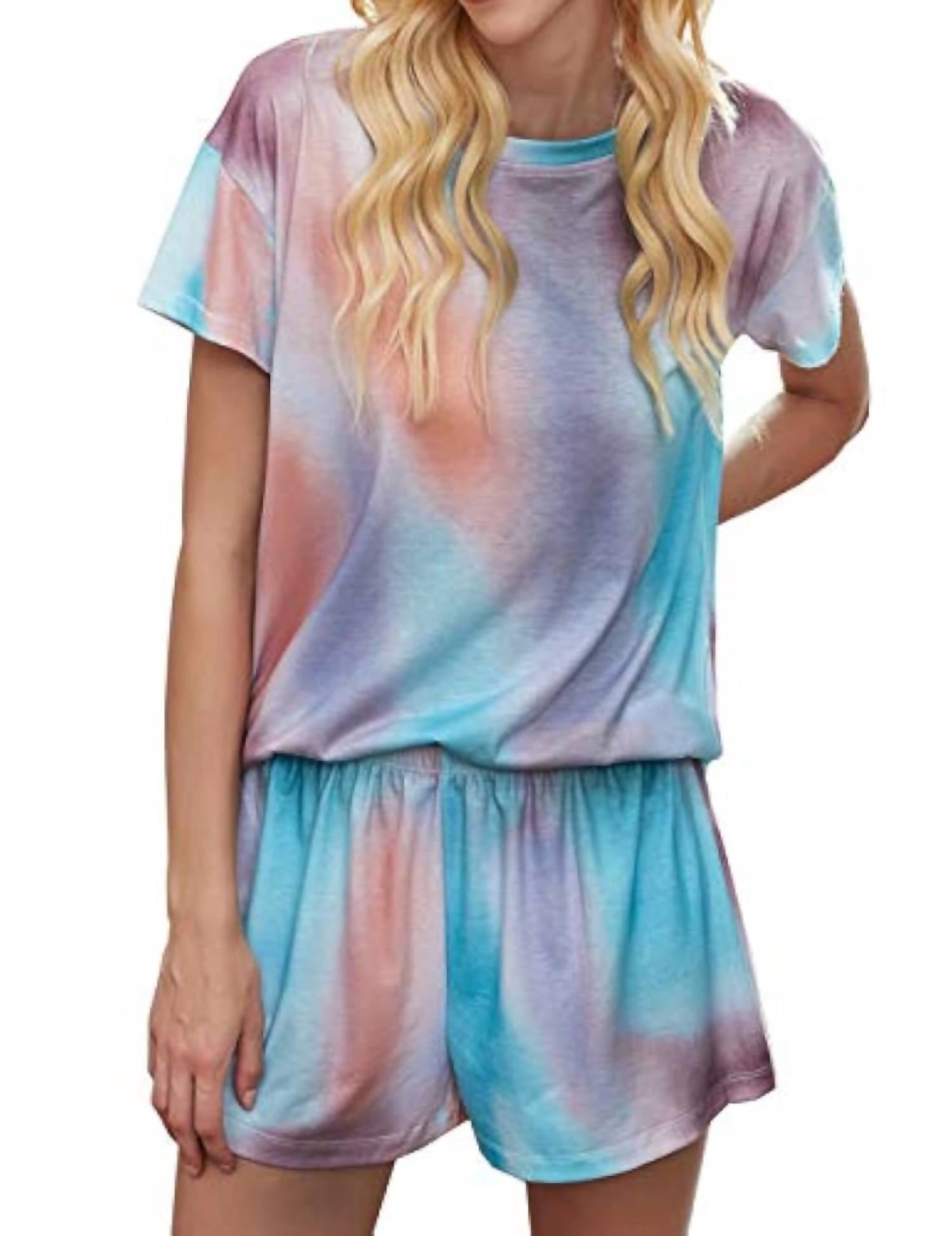 Тай-дай комплект шорт для отдыха в пастельных тонах DESHENG ENTERPRISE, Pastel
Тай-дай комплект шорт для отдыха в пастельных тонах DESHENG ENTERPRISE, Pastel