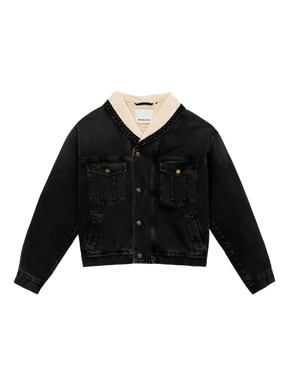Куртка Jackson на пуговицах с воротником из овчины Marant, черный
Куртка Jackson на пуговицах с воротником из овчины Marant, черный