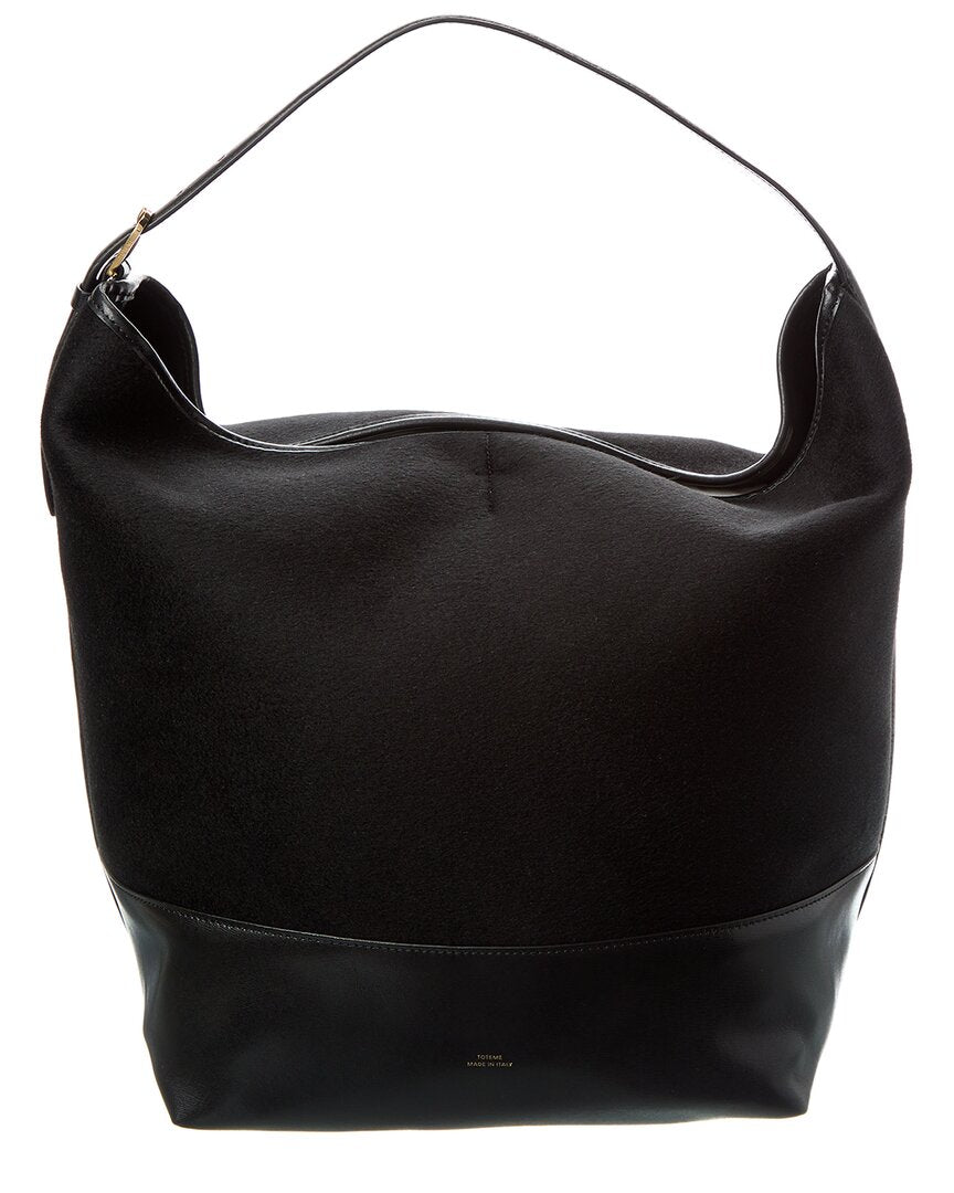 TOTEME шерстяная сумка-тоут с кожаными деталями, черный
TOTEME шерстяная сумка-тоут с кожаными деталями, черный