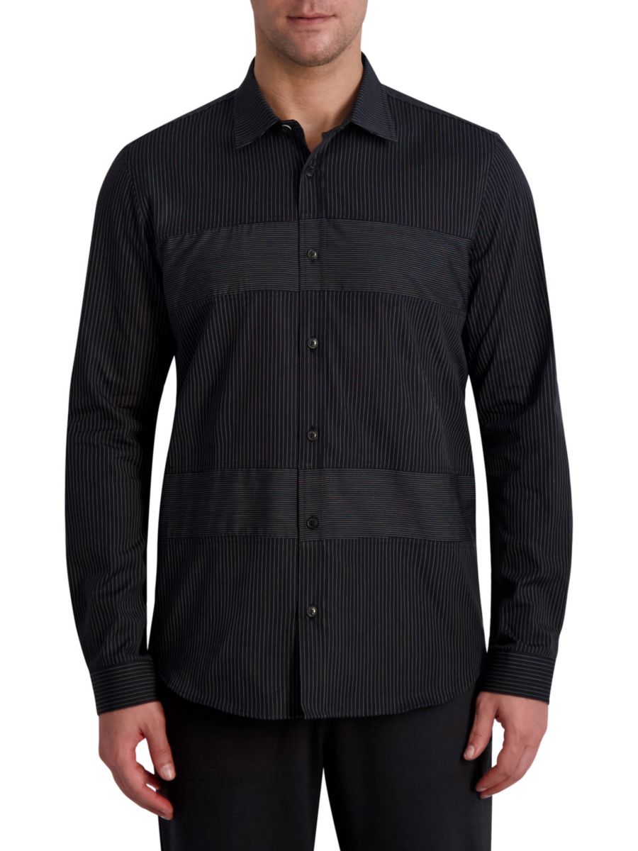 Рубашка на пуговицах с полосками KARL LAGERFELD PARIS WHITE LABEL, черный/белый
Рубашка на пуговицах с полосками KARL LAGERFELD PARIS WHITE LABEL, черный/белый