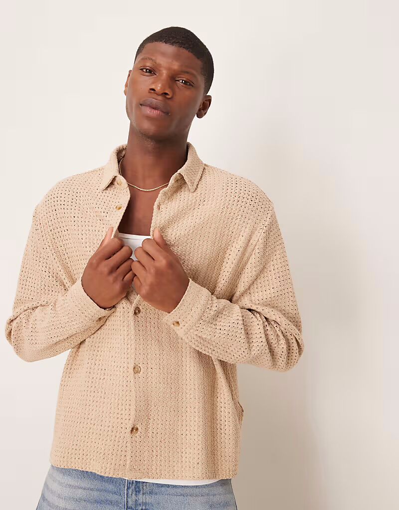 Рубашка свободного кроя ASOS DESIGN с трикотажной текстурой в каменном цвете
Рубашка свободного кроя ASOS DESIGN с трикотажной текстурой в каменном цвете