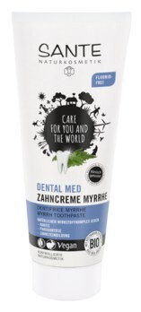 Зубная паста с миррой и органическим зеленым чаем без фтора, 75 мл Sante Dental Med
Зубная паста с миррой и органическим зеленым чаем без фтора, 75 мл Sante Dental Med