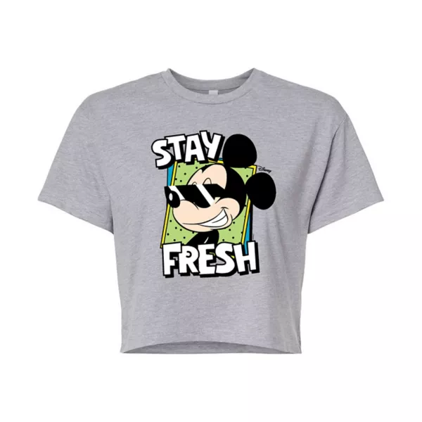Микки Маус свежая укороченная футболка с принтом для девочек Disney, серый
Микки Маус свежая укороченная футболка с принтом для девочек Disney, серый