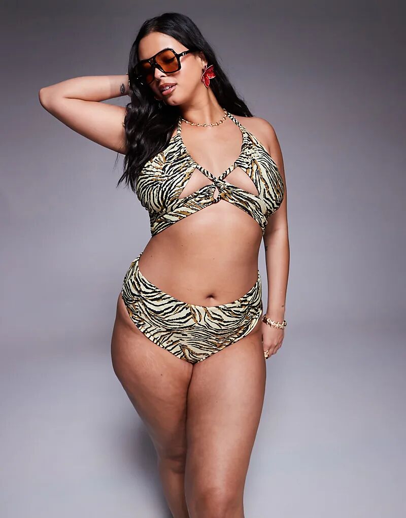 Бикини-трусики Curve Gia с завышенной талией и высоким вырезом с анималистичным принтом от ASOS DESIGN Asos Curve
Бикини-трусики Curve Gia с завышенной талией и высоким вырезом с анималистичным принтом от ASOS DESIGN Asos Curve