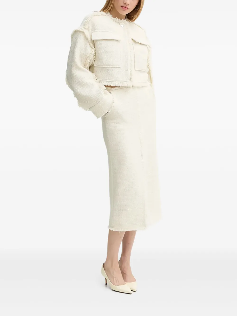 Твидовый жакет с бахромой Day Birger Et Mikkelsen, нейтральный
Твидовый жакет с бахромой Day Birger Et Mikkelsen, нейтральный