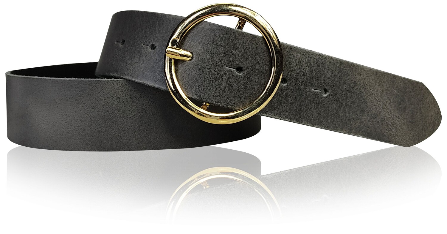 Кожаный ремень FRONHOFER, серый 
Кожаный ремень FRONHOFER, серый