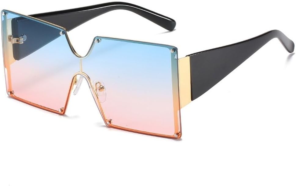 Большие солнцезащитные очки для женщин, без оправы, цельные, с градиентным переходом цвета, роскошные, ретро, с защитой от УФ-излучения UV400, винтажные, мужские HVTVTLA, Blue Pink
Большие солнцезащитные очки для женщин, без оправы, цельные, с градиентным переходом цвета, роскошные, ретро, с защитой от УФ-излучения UV400, винтажные, мужские HVTVTLA, Blue Pink