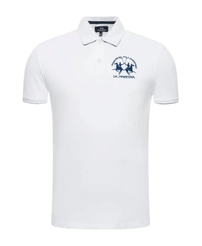 Хлопковая рубашка-поло с коротким рукавом La Martina, белый
Хлопковая рубашка-поло с коротким рукавом La Martina, белый