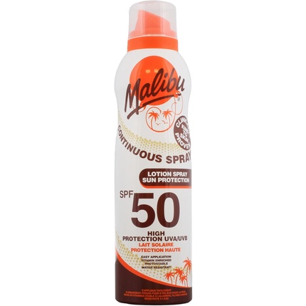 Солнцезащитный лосьон-спрей SPF 50 с высокой степенью защиты, обогащенный витаминами, водостойкий, 175 мл Malibu
Солнцезащитный лосьон-спрей SPF 50 с высокой степенью защиты, обогащенный витаминами, водостойкий, 175 мл Malibu
