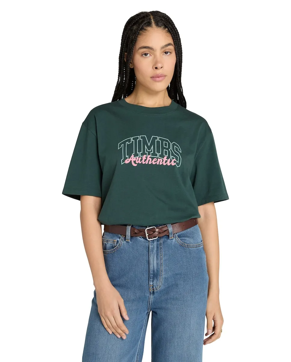 Женская графическая футболка с коротким рукавом и университетским дизайном Timberland, темно-зеленый
Женская графическая футболка с коротким рукавом и университетским дизайном Timberland, темно-зеленый