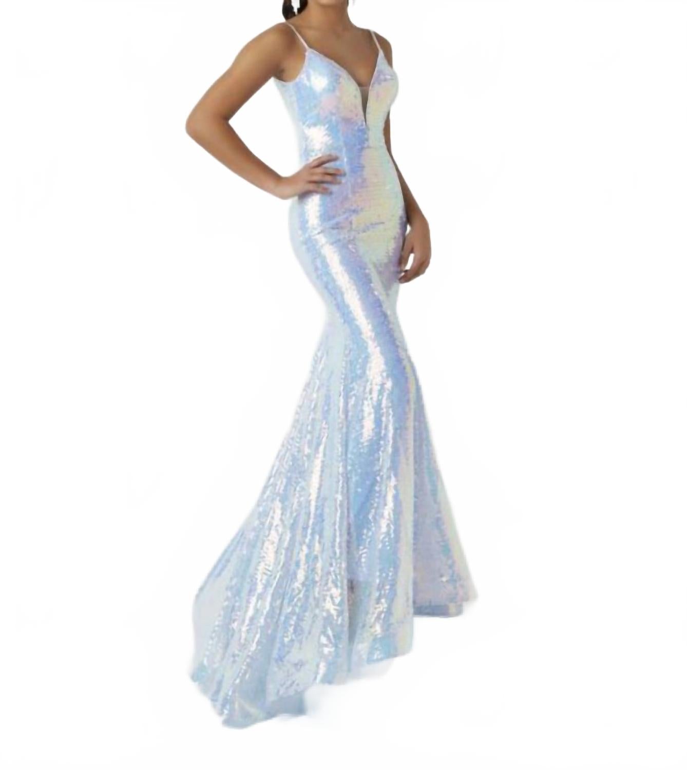 Платье с глубоким вырезом и открытой спиной в пайетках Liquid Sky Christina Wu, Liquid Sky
Платье с глубоким вырезом и открытой спиной в пайетках Liquid Sky Christina Wu, Liquid Sky