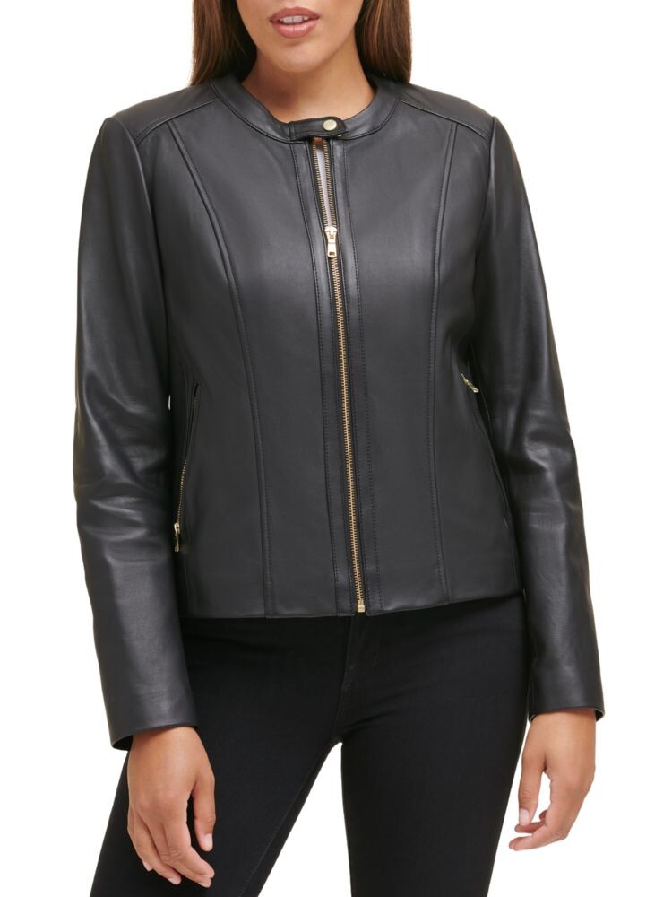 Кожаная мотокуртка Cole Haan, черный
Кожаная мотокуртка Cole Haan, черный
