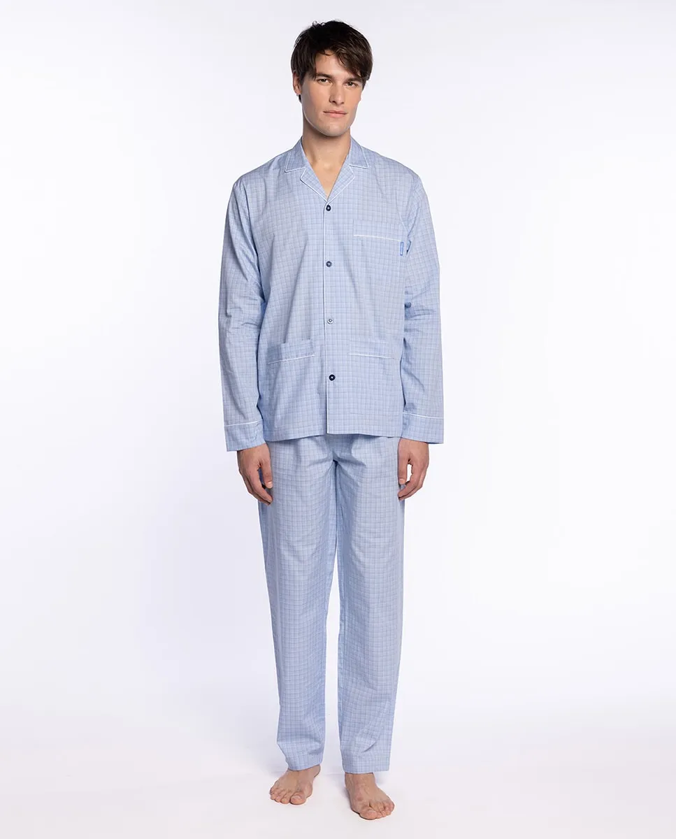 Мужская длинная пижама из ткани Punto Blanco, синий/белый
Мужская длинная пижама из ткани Punto Blanco, синий/белый
