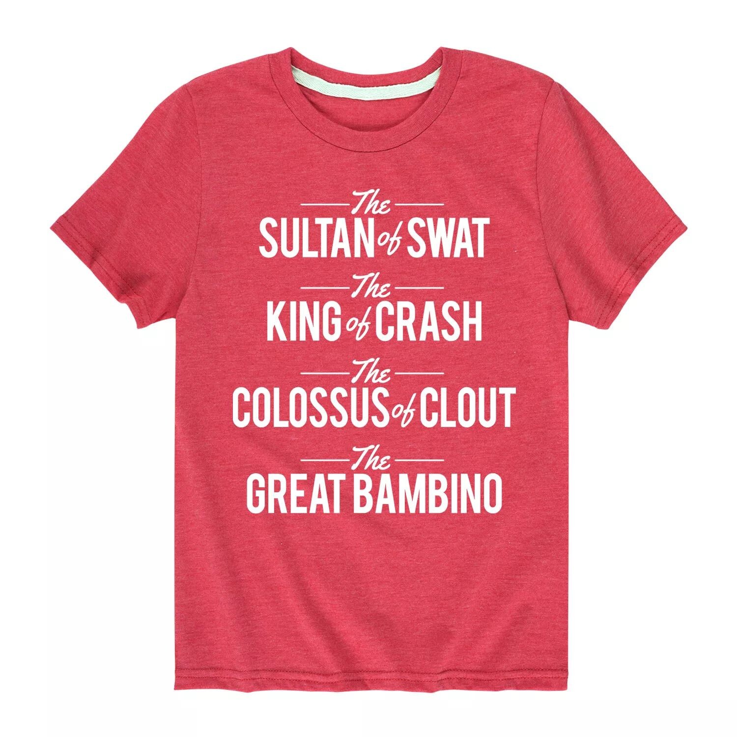 Футболка с рисунком бейсбольных прозвищ для мальчиков 8–20 лет Licensed Character, красный
Футболка с рисунком бейсбольных прозвищ для мальчиков 8–20 лет Licensed Character, красный