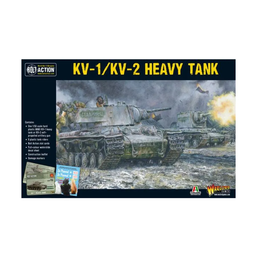 Тяжелый танк КВ-1/КВ-2, Bolt Action - Soviet (28mm)
Тяжелый танк КВ-1/КВ-2, Bolt Action - Soviet (28mm)