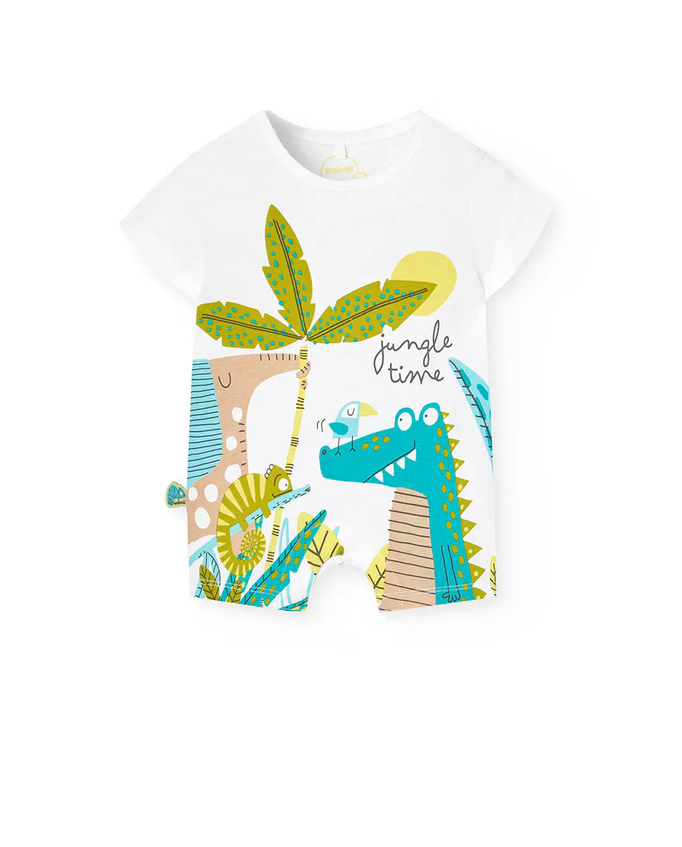 Комбинезон для мальчиков с принтом из хлопка Boboli, белый
Комбинезон для мальчиков с принтом из хлопка Boboli, белый