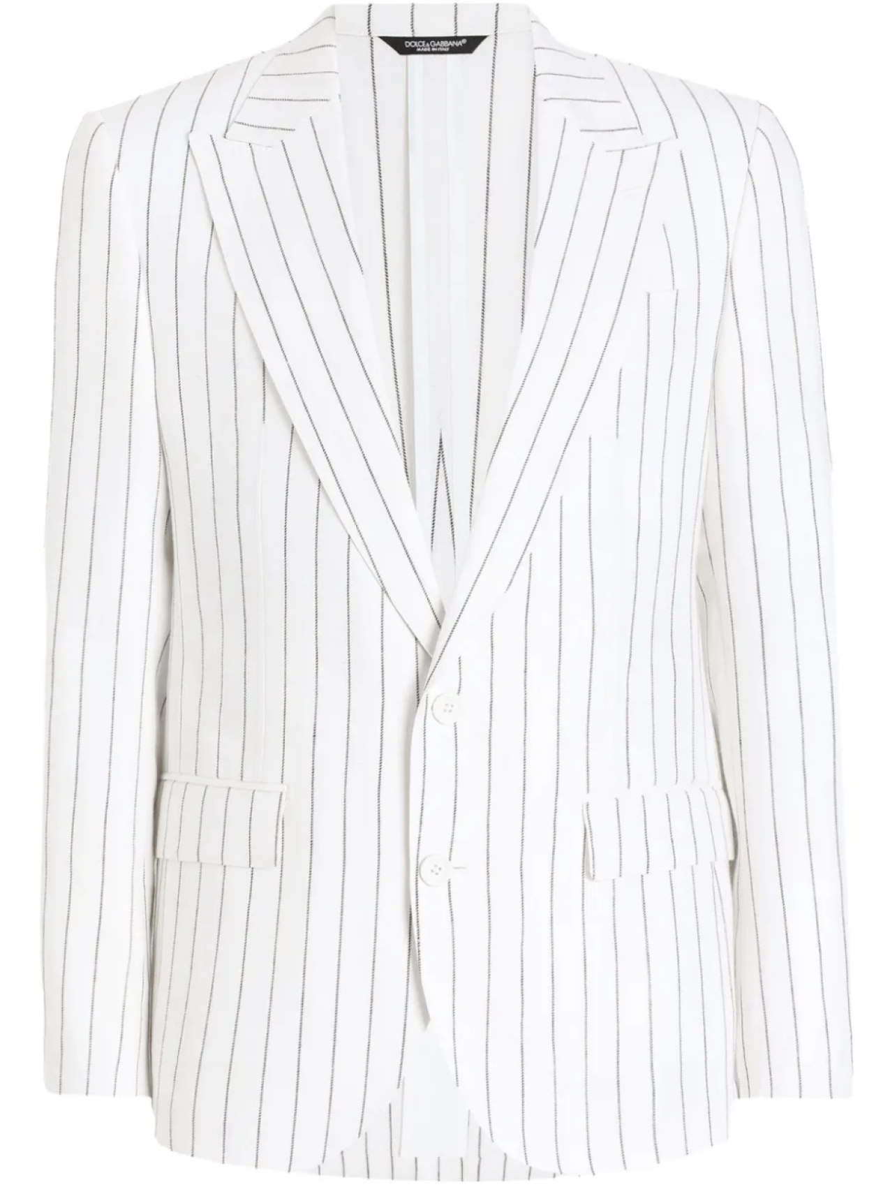 Пиджак в тонкую полоску от Dolce & Gabbana, белый
Пиджак в тонкую полоску от Dolce & Gabbana, белый