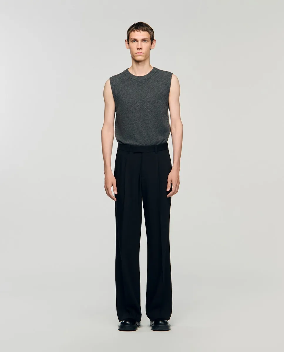 Широкие мужские брюки с защипами Sandro, черный
Широкие мужские брюки с защипами Sandro, черный