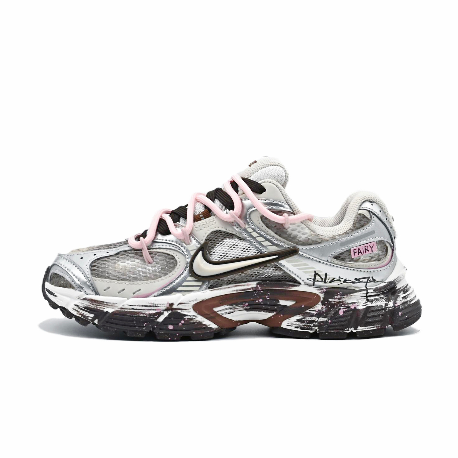 Nike Женские кроссовки V5 RNR Abrasion Resistant Low top Silver Pink Coffee
Nike Женские кроссовки V5 RNR Abrasion Resistant Low top Silver Pink Coffee