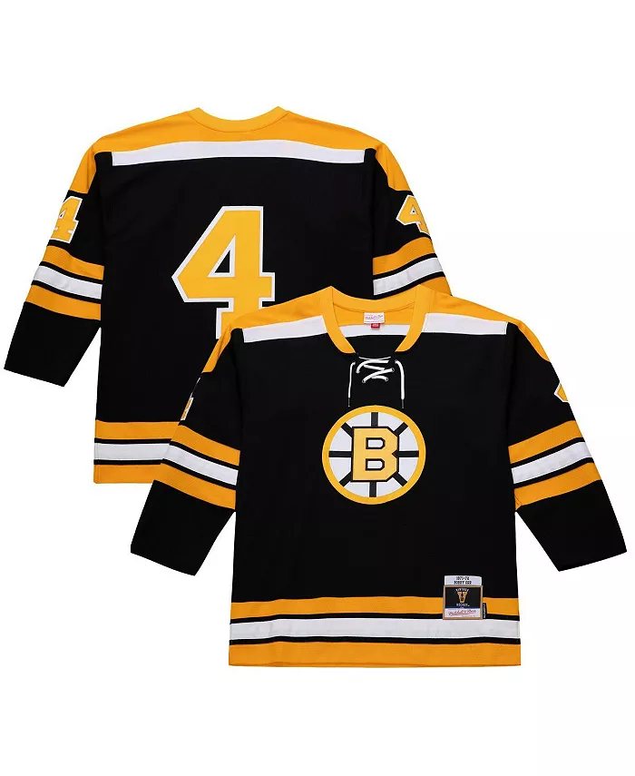 Мужская хоккейная футболка Bobby Orr Boston Bruins 1971-72 Power Play черного цвета Mitchell & Ness
Мужская хоккейная футболка Bobby Orr Boston Bruins 1971-72 Power Play черного цвета Mitchell & Ness