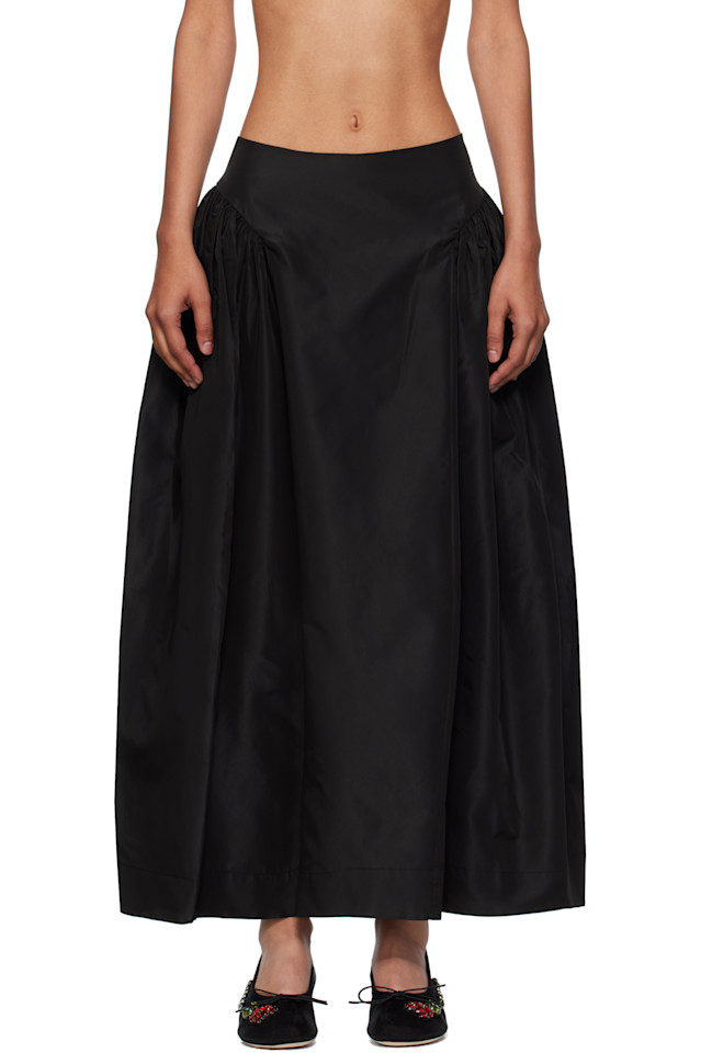 Юбка макси с завышенной талией и плиссировкой Simone Rocha, черный
Юбка макси с завышенной талией и плиссировкой Simone Rocha, черный