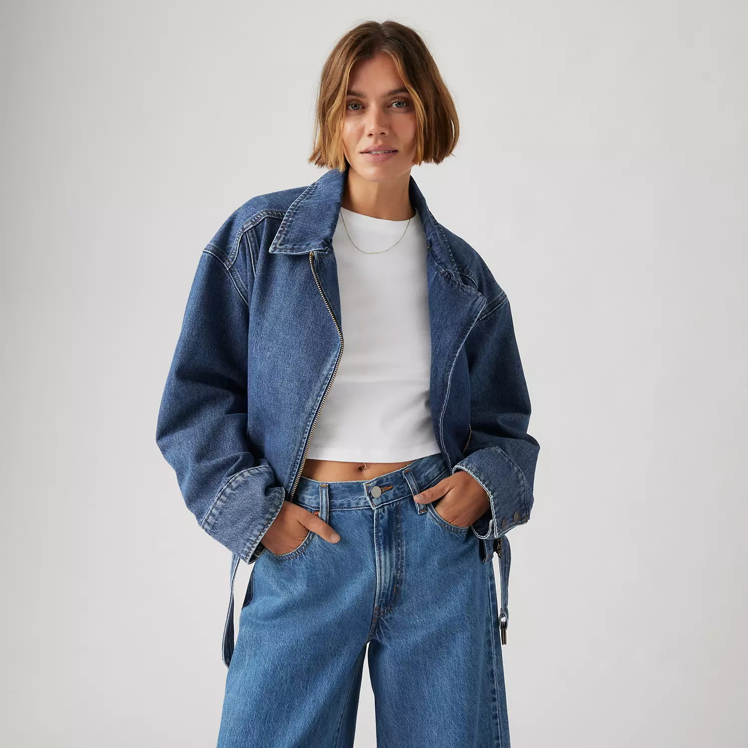 Байкерская куртка Levi's, цвет Mastermind - Medium Wash 
Байкерская куртка Levi's, цвет Mastermind - Medium Wash
