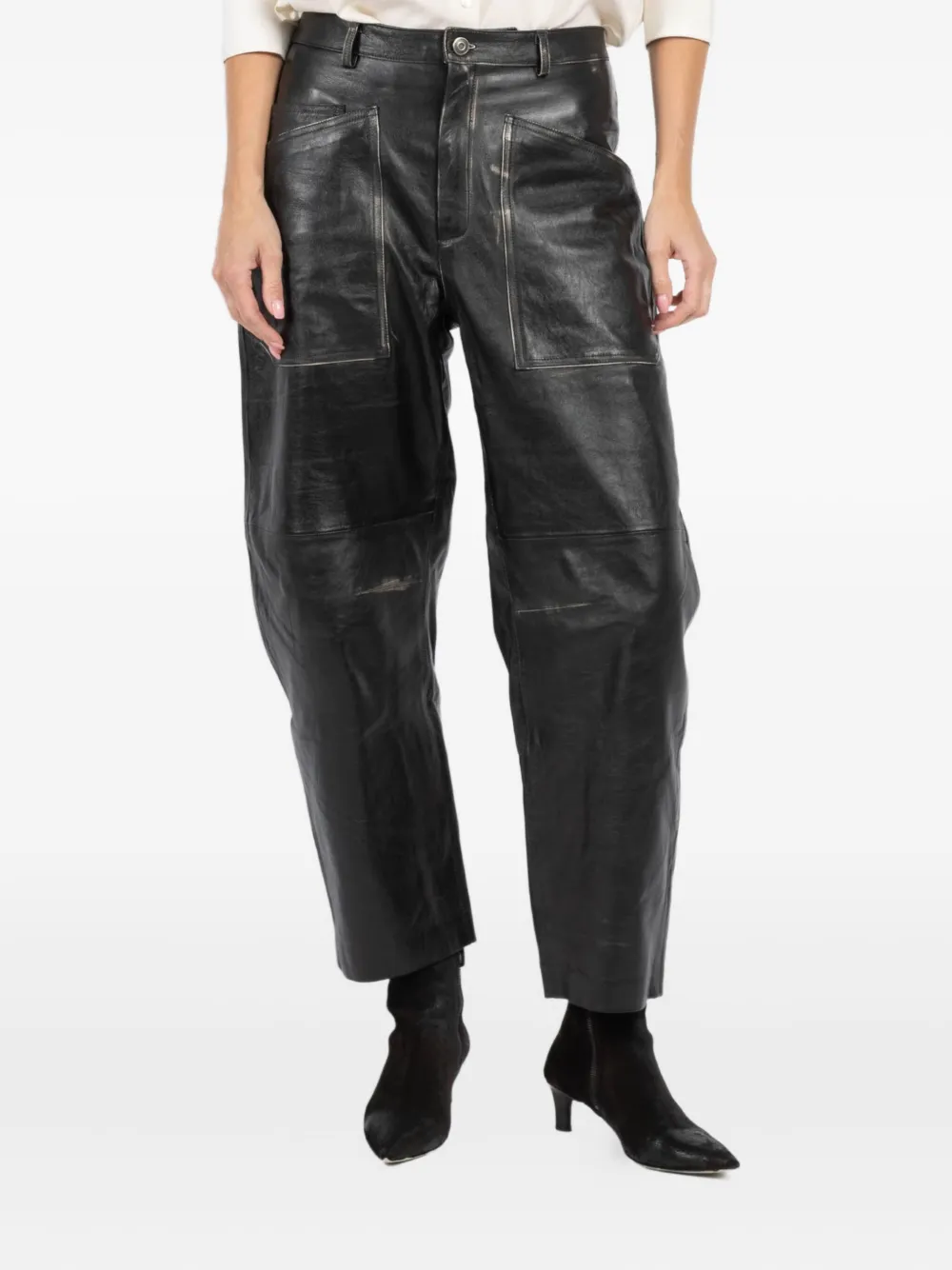 Кожаные брюки с карманами Giorgio Brato, черный
Кожаные брюки с карманами Giorgio Brato, черный