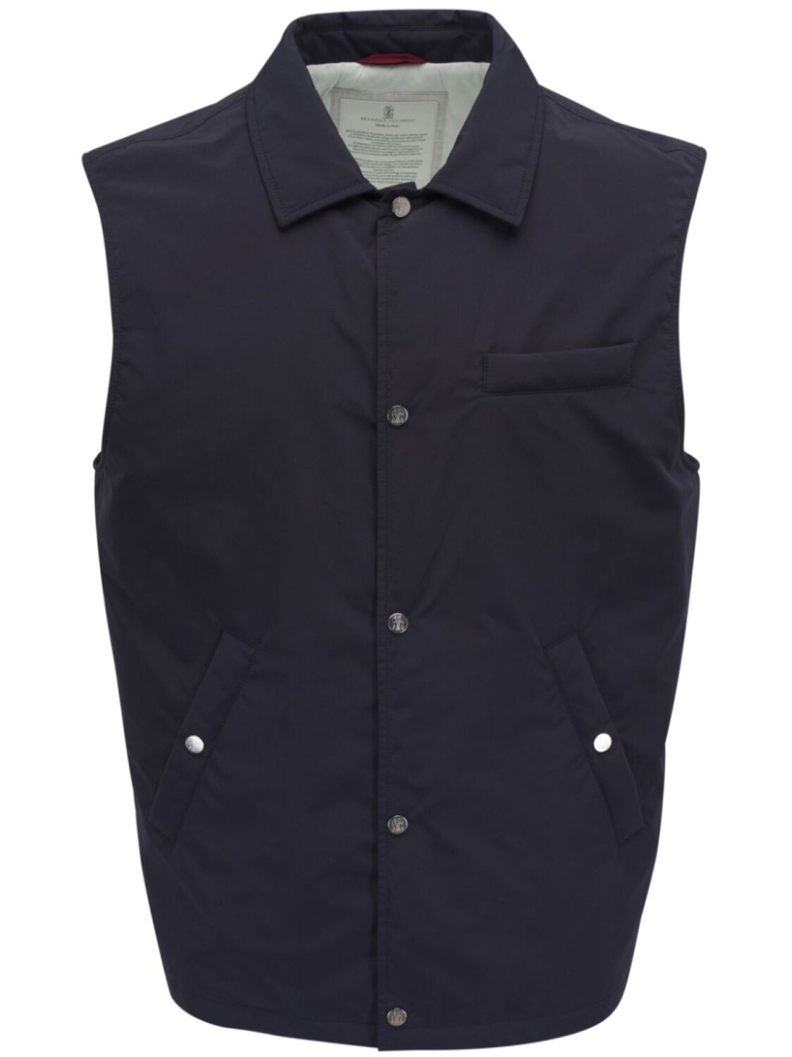 Brunello Cucinelli дутый жилет, синий 
Brunello Cucinelli дутый жилет, синий