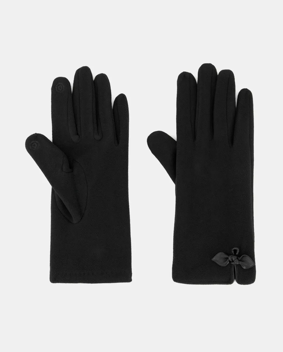 Черные вязаные перчатки с бантиком Eem, черный
Черные вязаные перчатки с бантиком Eem, черный
