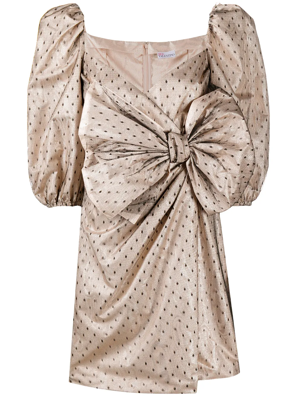 Платье с бантом и узором в горох RED Valentino, нейтральный
Платье с бантом и узором в горох RED Valentino, нейтральный