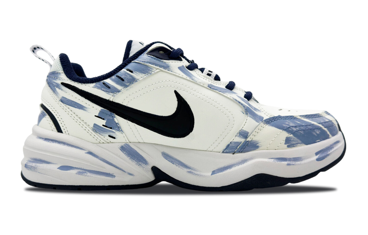 Кроссовки Nike Air Monarch 4 Chunky Sneakers Unisex Low-top White/blue, белый/синий 
Кроссовки Nike Air Monarch 4 Chunky Sneakers Unisex Low-top White/blue, белый/синий