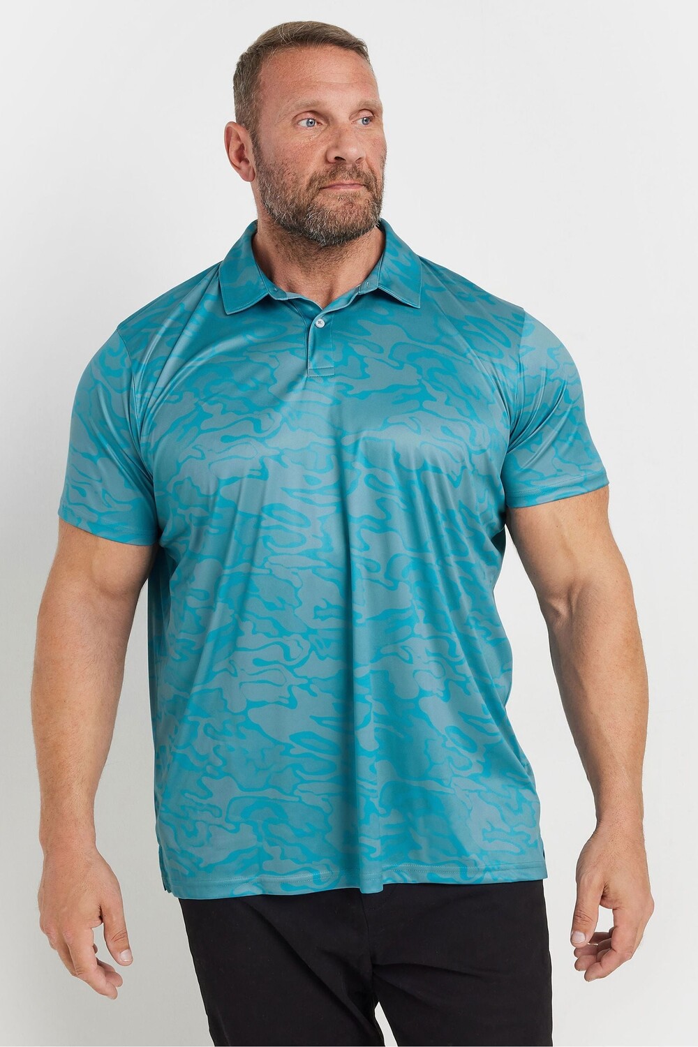 Рубашка поло для гольфа Badrhino Big & Tall, синий 
Рубашка поло для гольфа Badrhino Big & Tall, синий