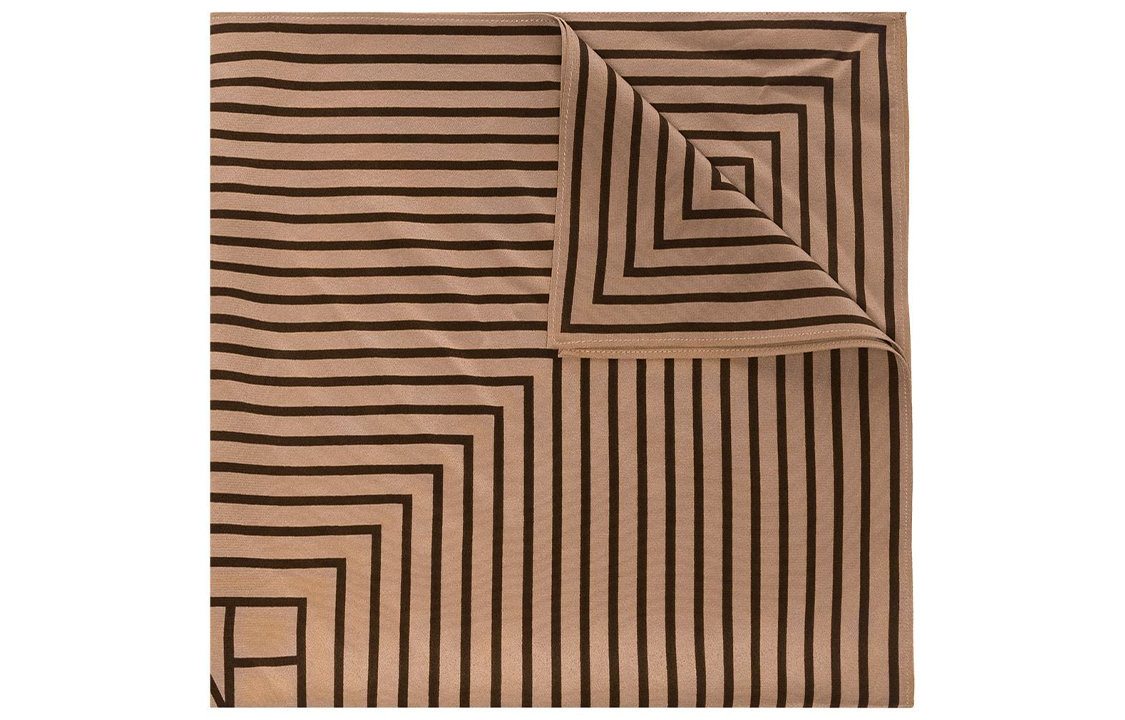 TOTEME Монограммный шёлковый шарф, Brown 
TOTEME Монограммный шёлковый шарф, Brown