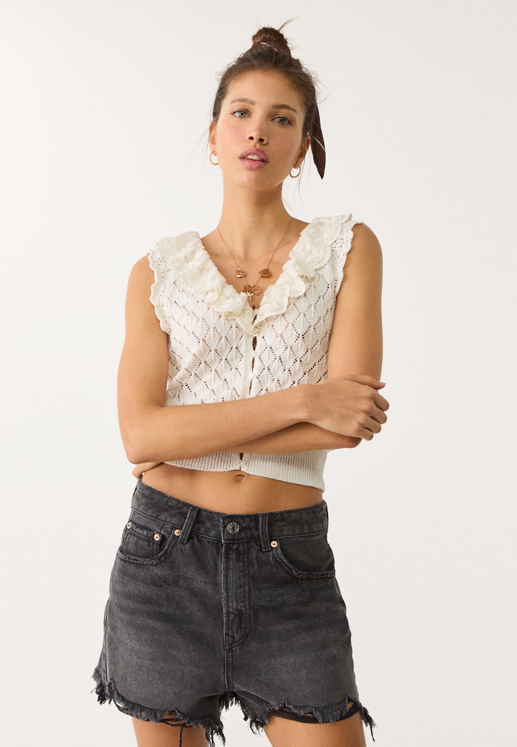 Джинсовые шорты Stradivarius, темно-серый
Джинсовые шорты Stradivarius, темно-серый