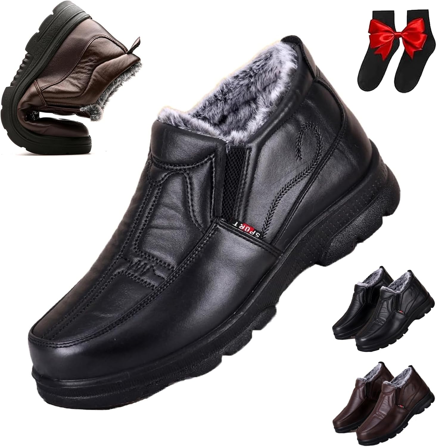 Мужские зимние теплые водонепроницаемые кожаные ортопедические ботинки, противоскользящие удобные снежные ботинки с легкой обувью без шнурков, водонепроницаемые легкие повседневные лоферы для среднего возраста и пожилых людей Ghtrhsb, черный
Мужские зимние теплые водонепроницаемые кожаные ортопедические ботинки, противоскользящие удобные снежные ботинки с легкой обувью без шнурков, водонепроницаемые легкие повседневные лоферы для среднего возраста и пожилых людей Ghtrhsb, черный