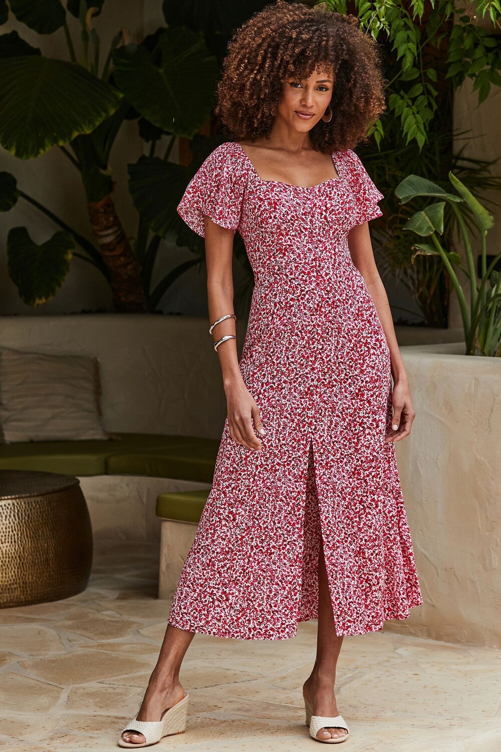 Платье миди с цветочным принтом и рукавами ангелочками Sosandar, розовый
Платье миди с цветочным принтом и рукавами ангелочками Sosandar, розовый